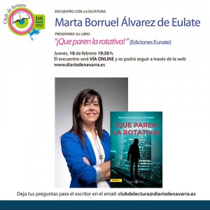 Encuentro del club de lectura virtual con Marta Borruel Álvarez de Eulate 