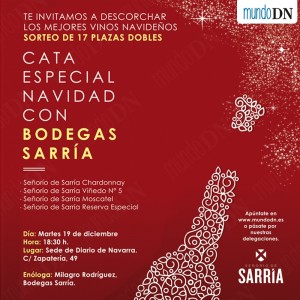 Cata vino navidad con Bodegas Sarría con la enóloga Milagro Rodríguez